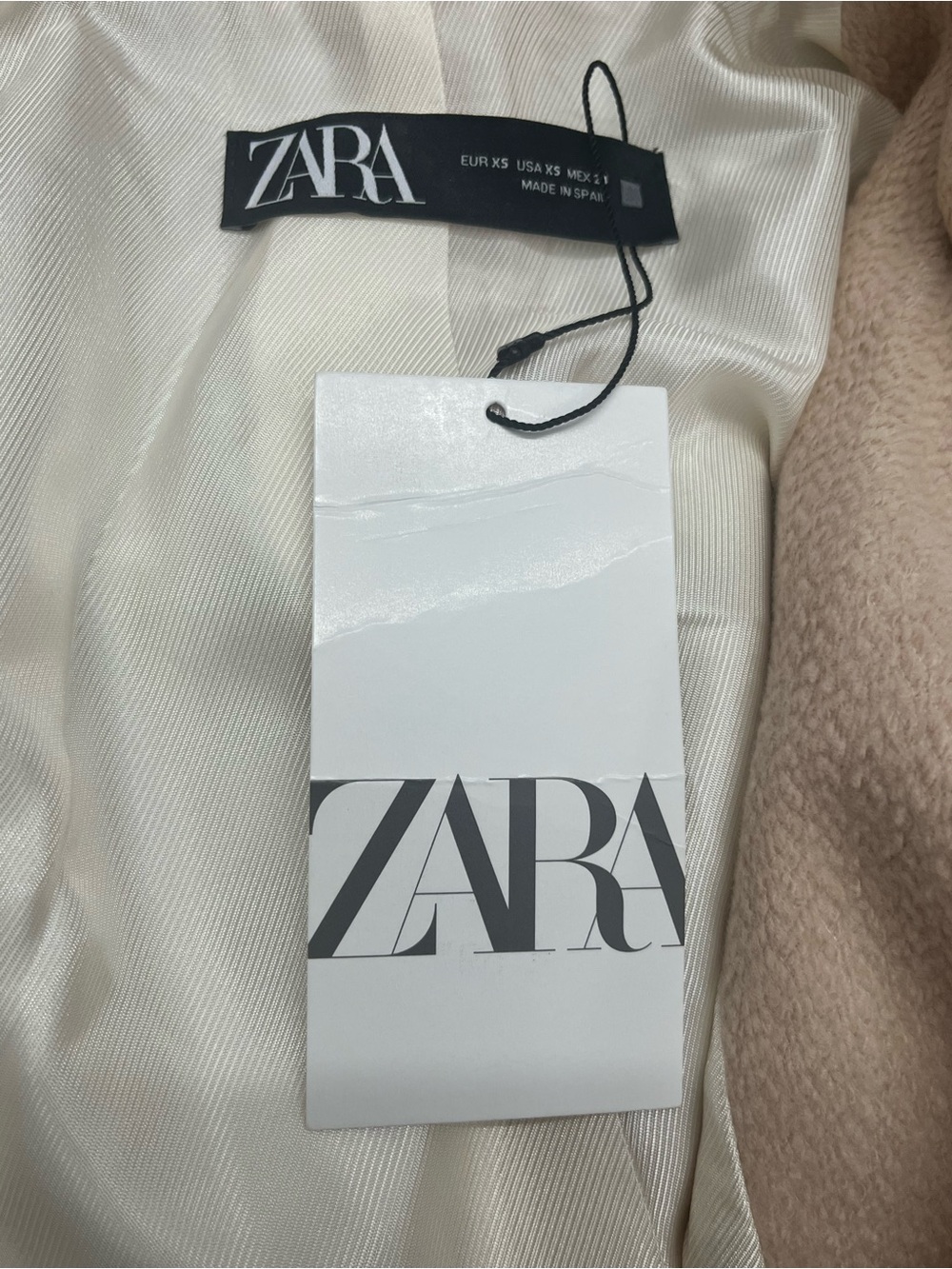 Zara Women's NWT Light Beige Double-Breasted Trench Coat - Picture 3 of 5
